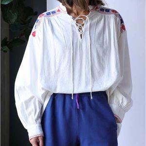 Xirena Lyric Top White Canvas Size XS 100% Cotton Made in India New with Tag